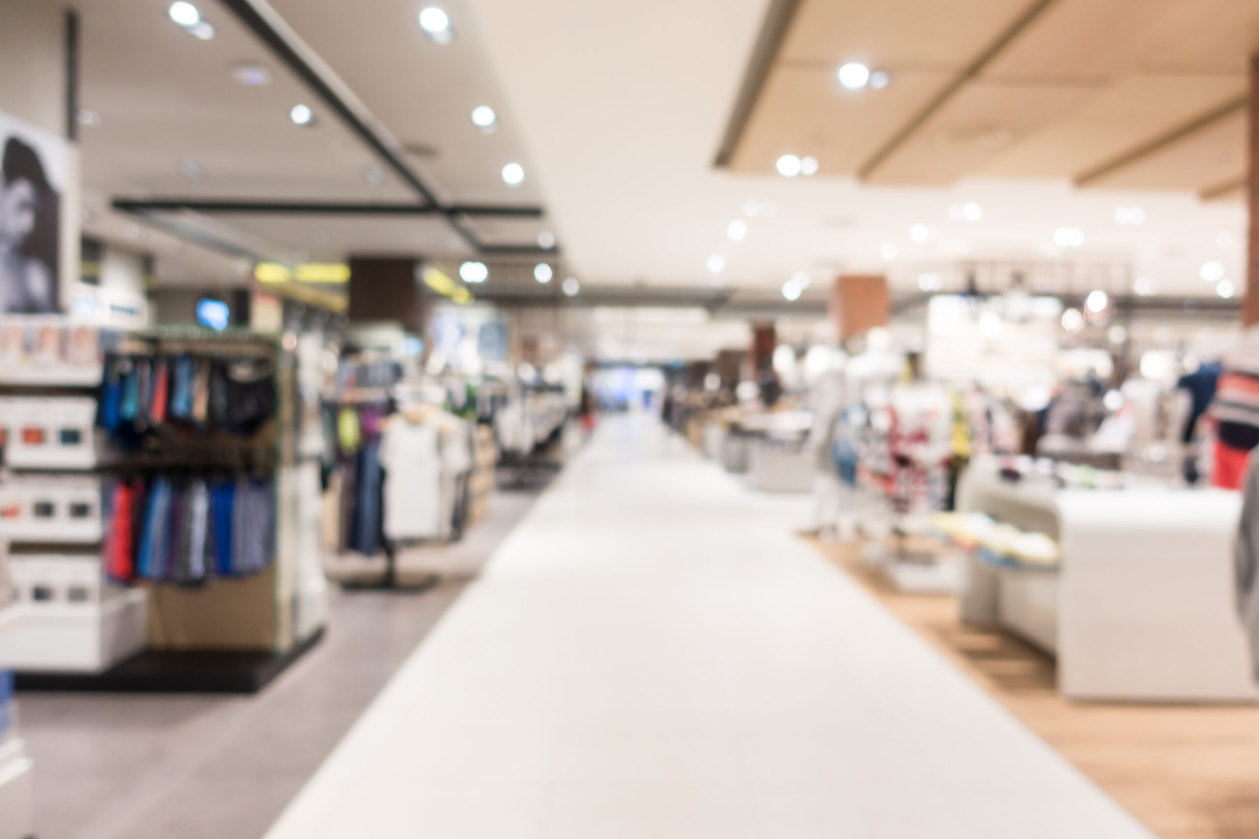 Abstract blur shopping mall Abstract blur bokeh light in beautiful luxury shopping mall and retail store interior for background